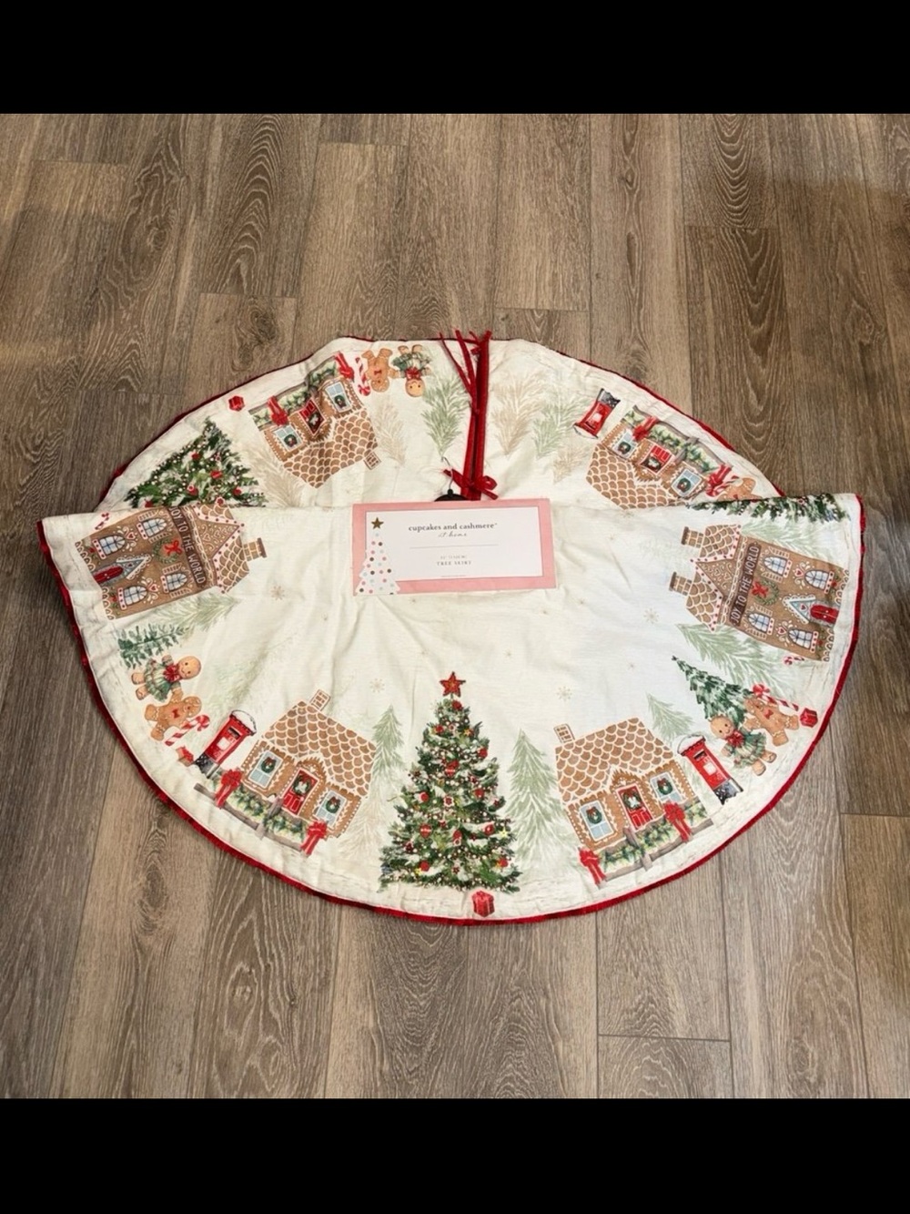 New Cupcakes and Cashmere  Gingerbread Christmas Tree Skirt